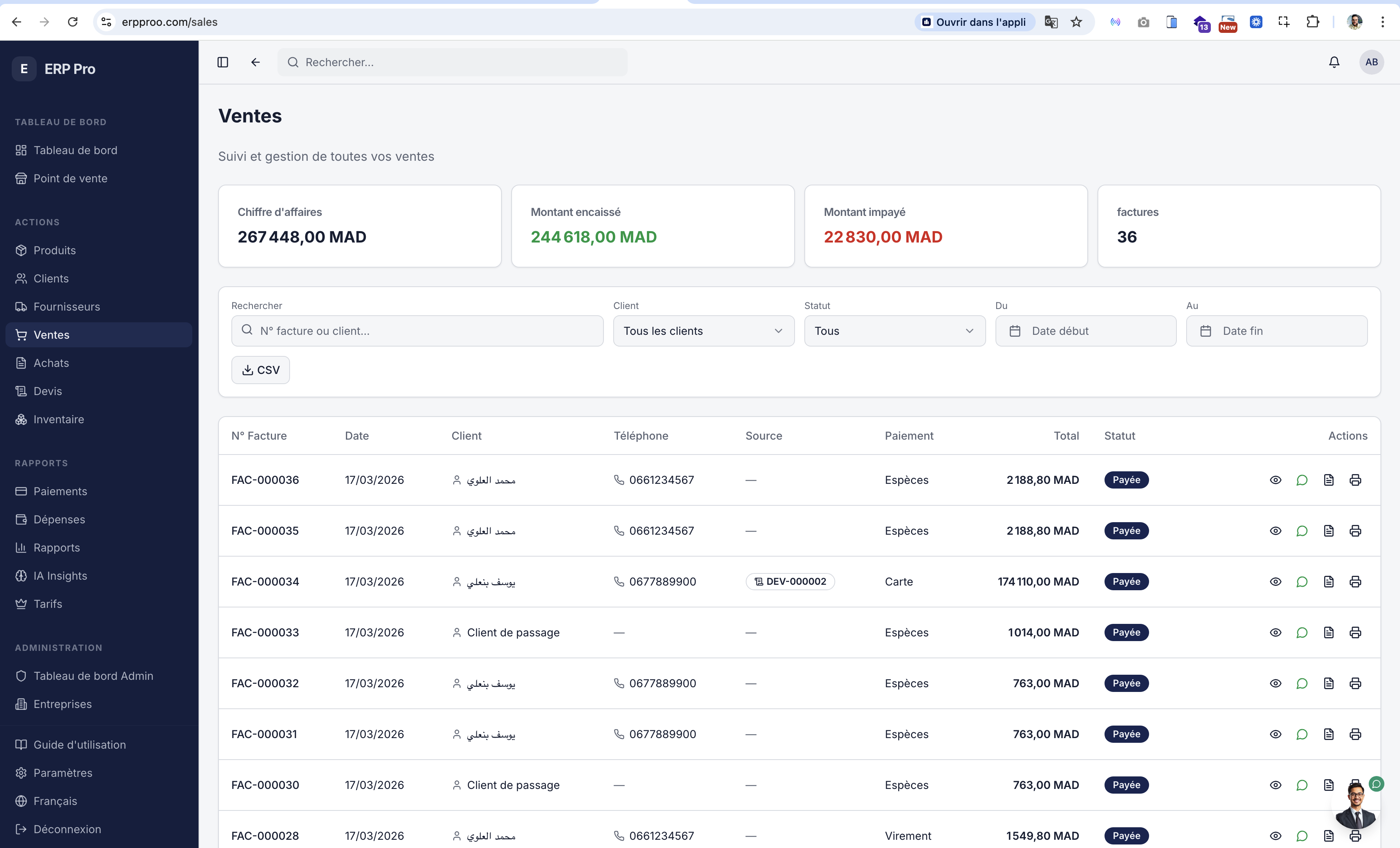 ERP Pro - Gestion d'entreprise